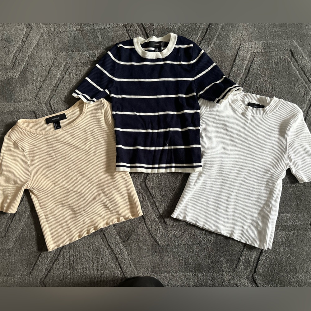 Summer Sweaters - forever 21 vintage crops - set of 3